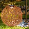 LED Solar Steckleuchte, Dekor Stanzungen Kugel, 28,5 cm Bild 3