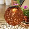 LED Solar Steckleuchte, Dekor Stanzungen Kugel, 28,5 cm Bild 5