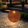 LED Solar Steckleuchte, Dekor Stanzungen Kugel, 28,5 cm Bild 2