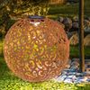LED Solar Steckleuchte, Dekor Stanzungen Kugel, 28,5 cm Bild 3