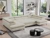 Mks Möbel 'Pedro U-Form' Ecksofa mit Schlaffunktion und verstellbaren Kopfstützen, Beige, Velours Bild 4