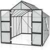 Vitavia Gewächshaus Olymp 9900 257x386 cm HKP 4mm schwarz + Fundamentsrahmen Bild 3