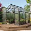 Vitavia Gewächshaus Olymp 9900 257x386 cm HKP 4mm schwarz + Fundamentsrahmen Bild 2