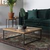 WHITE LABEL LIVING Joy Couchtisch Quadratisch mit verzierter Tischplatte Bild 2