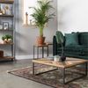 WHITE LABEL LIVING Joy Couchtisch Quadratisch mit verzierter Tischplatte Bild 3