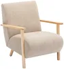 Vente-unique - JULOMO Sessel Stoff Beige - B 82 cm x H 81 cm x L 70 cm Bild 2
