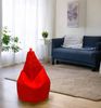 Dmora Pouf Angillina, Mehrzwecksessel, Sitzsack, Hockerhocker, Made in Italy, 80x80 h120 cm, Rot Bild 2