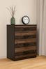 Schubkastenkommode >Texas< in schwarzstahl / texas oak - 60x97x41 (BxHxT) Bild 2