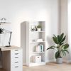 vidaXL Bücherregal Hochglanz-Weiß 60x24x143 cm Holzwerkstoff 858311 Bild 3