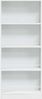 vidaXL Bücherregal Hochglanz-Weiß 60x24x143 cm Holzwerkstoff 858311 Bild 4