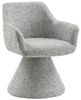 riess-ambiente Polsterstuhl AMBIENTO grau - Chenille, 180° drehbar, Auto-Return Funktion, Kegelfuß (Einzelartikel, 1 St), Drehstuhl -ideal f. Küche, Esszimmer, Wohnzimmer, Arbeitszimmer & Büro Bild 4