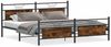vidaXL Metallbett ohne Matratze Räuchereiche 193x203 cm 3325095 Bild 2