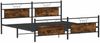vidaXL Metallbett ohne Matratze Räuchereiche 193x203 cm 3325095 Bild 5