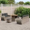 vidaXL Gartensofa-set mit Kissen mit Speicher 8 pcs Grau Poly-Rattan 3363768 Bild 3
