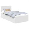 vidaXL Bettrahmen mit Kopfteil Weiß 75 x 190 cm Holzwerkstoff 3408718 Bild 2