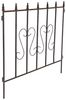 Schmuckzaun Metallzaun Gartenzaun 72x67 cm Zaunelemente 2er Set erweiterbar Rost Bild 5