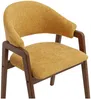 Vente-unique - SOLUNA Stuhl Stoff Gelb - B 53,5 cm x H 82 cm x L 56 cm Bild 5