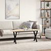 vidaXL Couchtisch X-Gestell 110x40x45 cm Massivholz Kiefer & Stahl 3282689 Bild 3