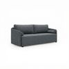 Wohnero 24 Erica Lux Premium Schlafsofa 202x93 cm mit Bettkasten & DL-Funktion – 145x192 cm Liegefläche, 3-Sitzer Sofa mit Bonellfeder - Dunkelgrau Bild 2