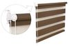 Doppelrollo Duorollo 100 cm breit 200 cm lang hellbraun mocca inkl. Seilzug Fensterrollo Klemmrollo Bild 3