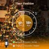 SALCAR Christbaumbeleuchtung, mit Ring und 8 Girlanden, 280er LED Überwurf für 150cm bis 240cm Tannenbaum, für Außen&Innen, Warmweiß & Bunt, 2m Bild 4