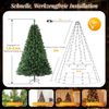 SALCAR Christbaumbeleuchtung, mit Ring und 8 Girlanden, 280er LED Überwurf für 150cm bis 240cm Tannenbaum, für Außen&Innen, Warmweiß & Bunt, 2m Bild 2