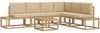 vidaXL Outdoor-Sofagarnitur 5 Stück Weiß und Beige Polyester 3388202 Bild 2