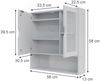 Spiegelschrank Liora Weiß 56x58 cm mit 2 Türen Vicco Bild 2