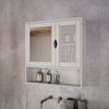 Spiegelschrank Liora Weiß 56x58 cm mit 2 Türen Vicco Bild 3