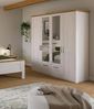 Home affaire Kleiderschrank COSENZA, Breite 188cm, viel Stauraum, in Landhausoptik (2 Schubkästen mit Vollauszug, 4 Türen, 2 Kleiderstangen, viel Stauraum) Schlafzimmerschrank, Schrank, Garderobenschrank Bild 2