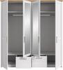 Home affaire Kleiderschrank COSENZA, Breite 188cm, viel Stauraum, in Landhausoptik (2 Schubkästen mit Vollauszug, 4 Türen, 2 Kleiderstangen, viel Stauraum) Schlafzimmerschrank, Schrank, Garderobenschrank Bild 4