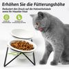 LuxusKollektion erhöhter Katzennapf spülmaschinengeeignet, Keramik weiß Bild 5