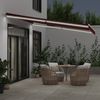 vidaXL Markise Manuell mit LED Weinrot 400x300 cm 3214974 Bild 3