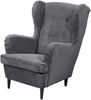 Ohrensessel >OSKAR< (Sessel und Hocker) in ash - 78x102x98 (BxHxT) Bild 4
