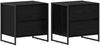 vidaXL Nachttisch 2 pcs Schwarz Eichen-Optik 50 x 39,5 x 50 cm 886679 Bild 2