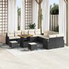 vidaXL Gartensofa-set mit Kissen 13 pcs Schwarz Poly-Rattan 3362450 Bild 1