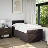 vidaXL Boxspringbett mit Matratze Dunkelbraun 100x200 cm Stoff 3288894 Bild 4