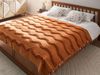 Kuscheldecke KHARI Baumwolle 150 x 200 cm Orange Bild 3