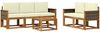 vidaXL Outdoor-Sofagarnitur mit Kissen 6 pcs Natur und Creme 3384986 Bild 2