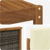 vidaXL Outdoor-Sofagarnitur mit Kissen 6 pcs Natur und Creme 3384986 Bild 5