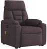 vidaXL Massagesessel mit Aufstehhilfe Dunkelbraun Stoff 3303047 Bild 4