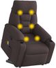 vidaXL Massagesessel mit Aufstehhilfe Dunkelbraun Stoff 3303047 Bild 3