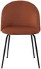 Vente-unique - MELBOURNE Stuhl SamtStoff Rot - B 55 cm x H 77 cm x L 50 cm Bild 3