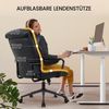 IWMH Bürostuhl Ergonomischer Chefsessel, Retro PU-Leder Drehstuhl, Schreibtischstuhl mit Lendenwirbelstütze Höhenverstellbar Gaming Stuhl Bild 4