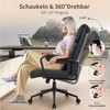 IWMH Bürostuhl Ergonomischer Chefsessel, Retro PU-Leder Drehstuhl, Schreibtischstuhl mit Lendenwirbelstütze Höhenverstellbar Gaming Stuhl Bild 2