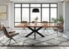 Esstisch Akazie 200x100x74 natur lackiert / Epoxid schwarz, Kreuzgestell anthrazit matt EPOXY Bild 3
