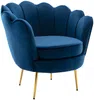 Vente-unique - DANDELION Sofa and armchair set SamtStoff Blau - B 73 cm75 cm x H 78 cm76,5 cm x L 124 cm78 cm Bild 5