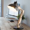 RGB LED Tischleuchte, Holz, Metall, Spot beweglich Bild 3