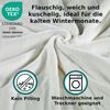 MALIKA® Premium warme Spannbettlaken Cashmere-Touch Bettlaken Jersey Fleece Spannbetttuch Laken, Farbe:Creme, Größe:90-100x200 cm Bild 3