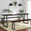 vidaXL Tischplatte 200x50x(2-6) cm Massivholz Behandelt Baumkante 364049 Bild 2